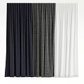 Various Textured Curtains In Dark White And Herringbone Patterns For Modern Home Decor 3d model