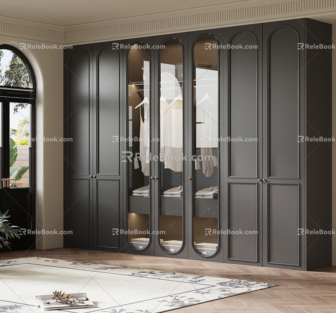 11 wardrobe French retro wardrobe 3d model