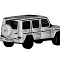 Modern Silver SUV With Roof Rack Black Wheels And Off Road Design