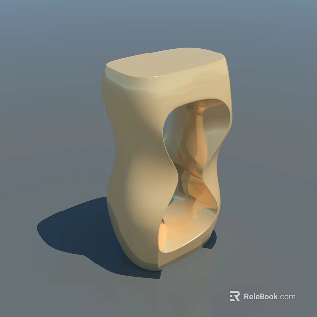 Elegant Modern Ivory Decorative Ornament Set With Hollow Sculptural Design 3d model 