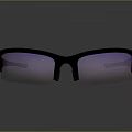 Stylish Black Frame Sunglasses With Purple Lenses And Reflective Modern Design