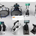 Advanced Virtual Reality Simulation Devices With Seats Consoles And Screens
