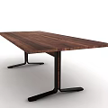Modern Minimalist Wooden Dining Table With Black Metal Legs And Sleek Surface Design