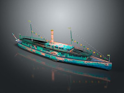 Modern cruise ship giant cruise ship luxury cruise ship large cruise ship 3d model