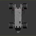 Modern Military Vehicle With Armored Gray Green Body Large Wheels And Roof Exhaust Pipes