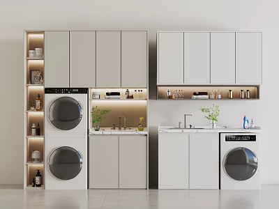 Modern washing machine cabinet 3d model