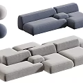 Lema Cloud Modern Module Group Multiplayer Sofa 3d model