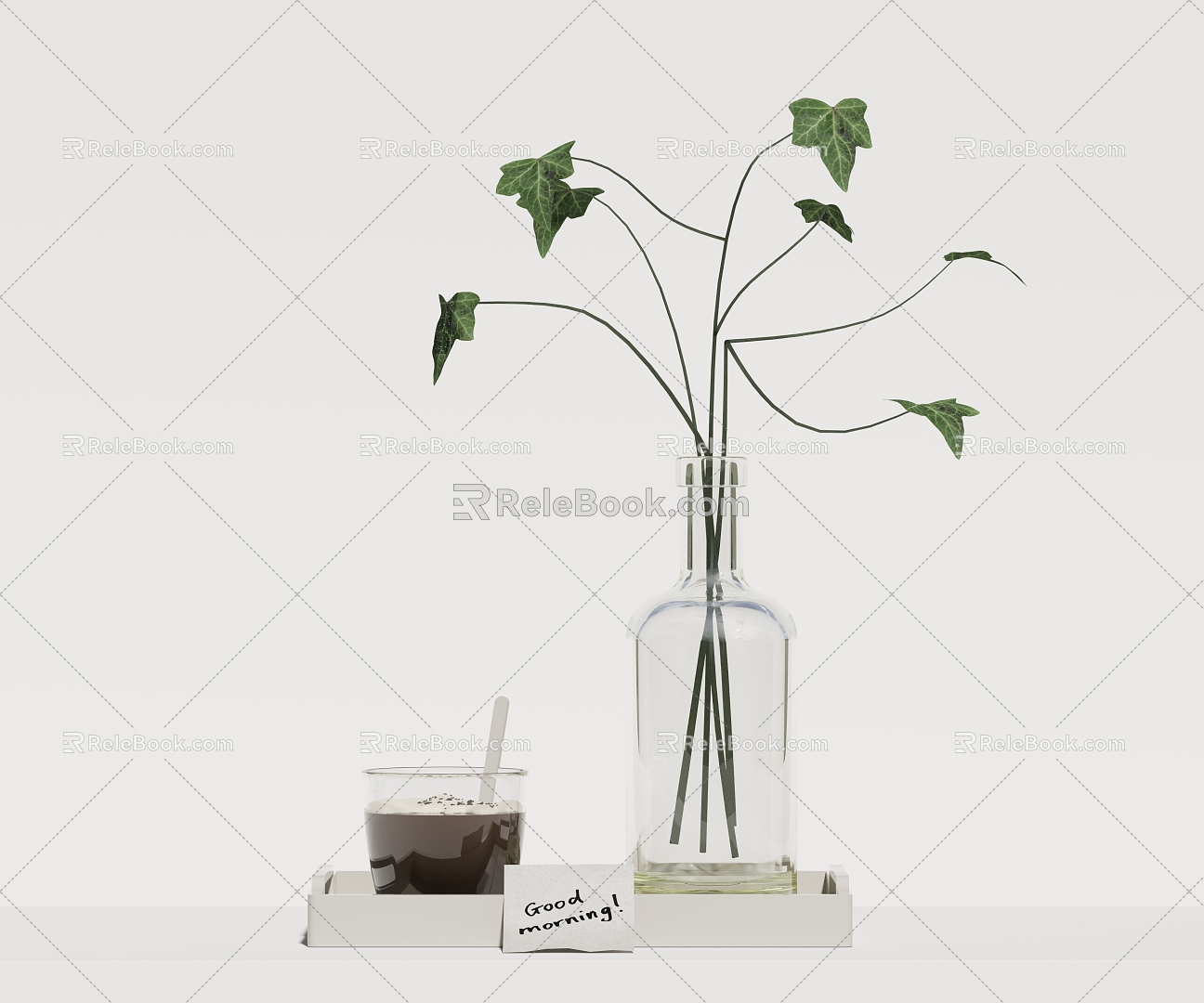 Vase Floral Combination Vase Plant Vase Flowers 3d model