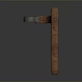 Wooden Block with Metal Hook for Modern Home Decor and Functional Use