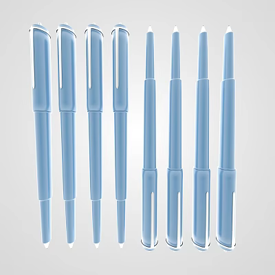 Sleek Blue Pens With Modern Design And Assorted Styles For Writing Tasks 3d model