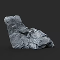 Natural Rock Formation With Rough Surface And Geological Textural Details Against Dark Background