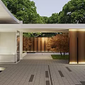 Modern gate art entrance gate tower square 3d model