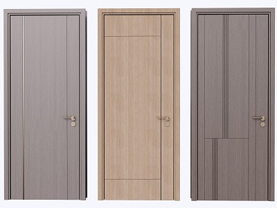 Modern single door 3d model