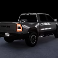 Modern Gray Pickup Truck With Rugged Exterior And Off Road Tires
