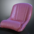 Modern Pink Textured Chair With Unique Curved Design For Living Space