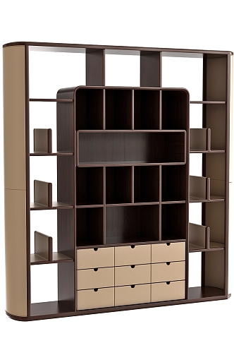 New Chinese Bookcase 3d model