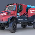IVECO Red Racing Off Road Truck With PETRONAS Urania Goodyear Large Tires