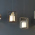 Modern Pendant Lights With Various Metal Frame Designs And White Shades