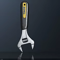 YIDEK Adjustable Wrench With Black Yellow Handle And Chrome Plated Steel Head