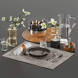 Modern Tableware 3d model