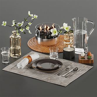 Modern Tableware 3d model