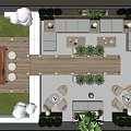 Courtyard Garden Design With Wooden Deck Patio Furniture Outdoor Seating And Greenery