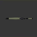 Modern Tactical Rifle in Green and Black with Tactical Sight Grip and Barrel Design