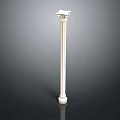 White Classical Column Design With Decorative Capital And Smooth Pedestal Base 3d model