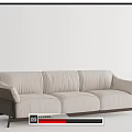 Modern Combination Sofa Multiplayer Sofa Single Sofa 3d model