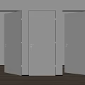 Modern White Swing Doors with Minimalist Design in Bright Interior Spaces