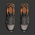 Gray Orange And Pink Athletic Shoes With Mesh Design White Sole And Modern Style