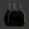 Military Weapon Hand Grenades Design With Metal Safety Pins And Textured Explosive Shells