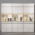 Modern Jewelry Display Shelves With Illuminated Lighting And Gold Frame For Accessories