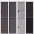 Hinged Doors In Various Colors And Materials For Modern Interior Design 3d model