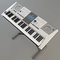 Yamaha PSR E463 Electronic Keyboard with Black White Keys Control Panel and Speakers on Stand