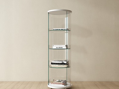 Modern Bookcase Round Bookshelf Bookcase Glass Bookcase model