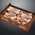 Fresh Organic Root Vegetables Neatly Arranged In Wooden Crate On Dark Background