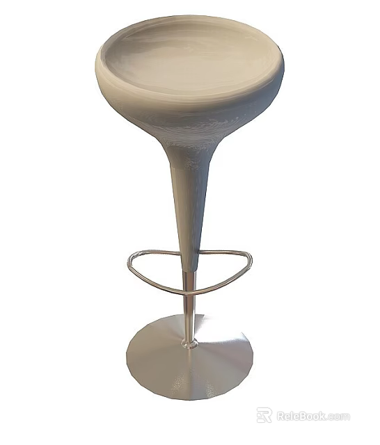 Modern Inflatable Stool Design With Metal Base And Comfortable Seating For Home Decor 3d model 