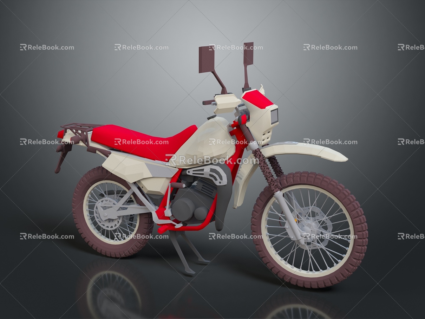 Modern motorcycle two-wheeled motorcycle off-road motorcycle road racing motorcycle 3d model