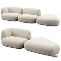 Modern Beige Modular Sofa Set With Soft Cushions And Sectional Design For Living Room