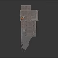 Industrial Structure Component Featuring Concrete Platform Staircase And Railing