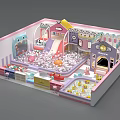 Kids Playground With Colorful Ball Pit Slide And Interactive Play Structures