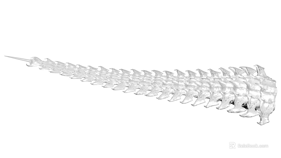 Transparent Plastic Fish Scale Shaped Decorative Strip With Unique Textured Design For Home Decor 3d model 