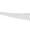Transparent Plastic Fish Scale Shaped Decorative Strip With Unique Textured Design For Home Decor