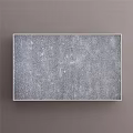 Gray Textured Abstract Painting With White Frame On Neutral Wall 3d model