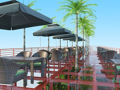 Modern Outdoor Restaurant 3d model Modern Outdoor Restaurant 3d model