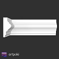 White Decorative Architectural Molding With Ornate Curved Design For Interior Use