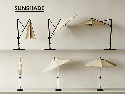 Various Styles Of Sunshade For Daily Use 3d model