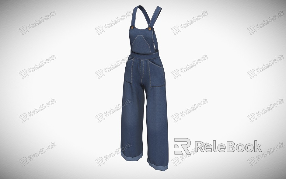 Denim Jumpsuit Jeans model