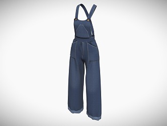 Denim Jumpsuit Jeans 3d model